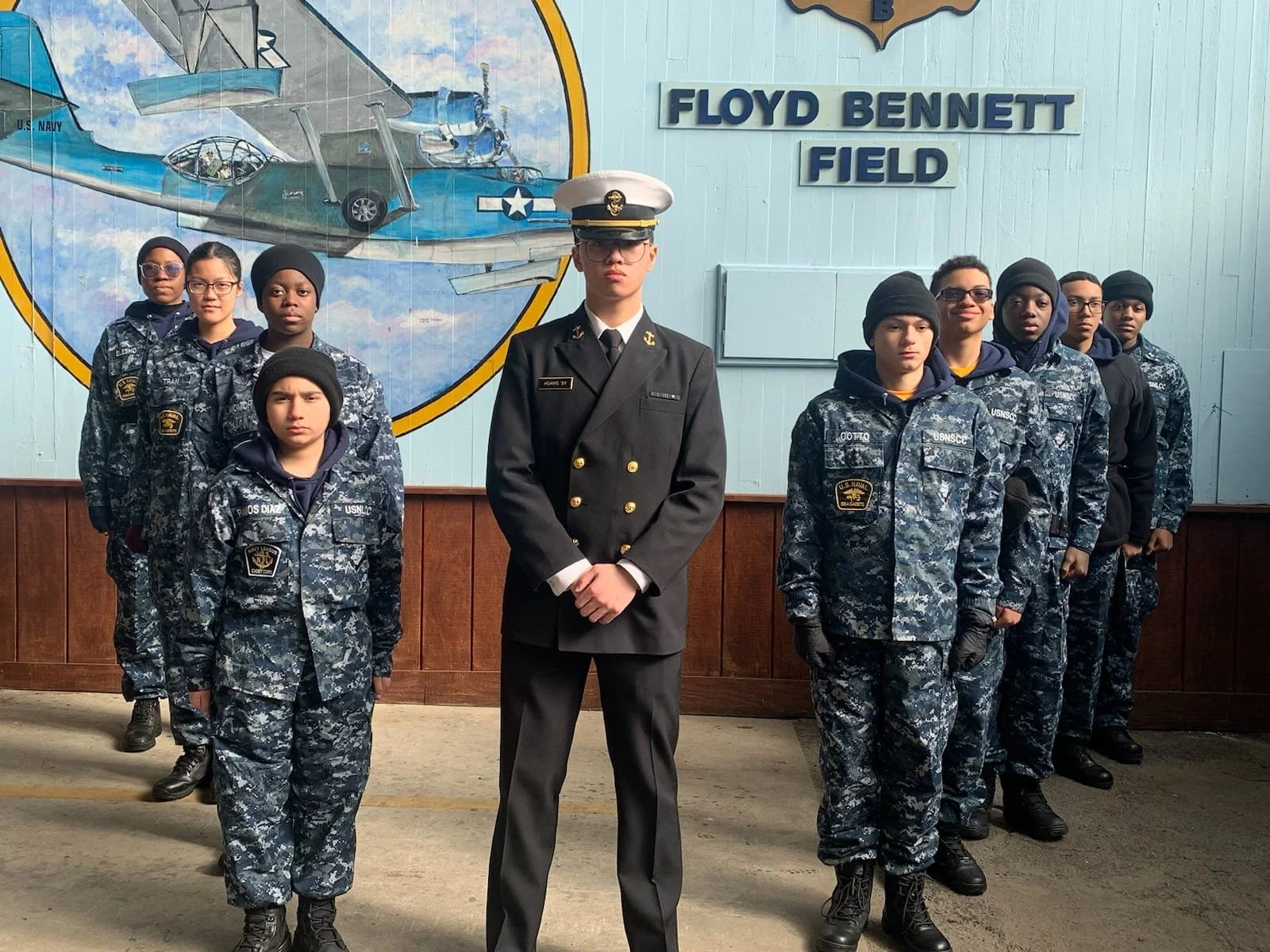 Former Empire State Division Sea Cadet and now United States Naval Academy Midshipman Hoang spent the day training current Empire State Cadets on February 18.